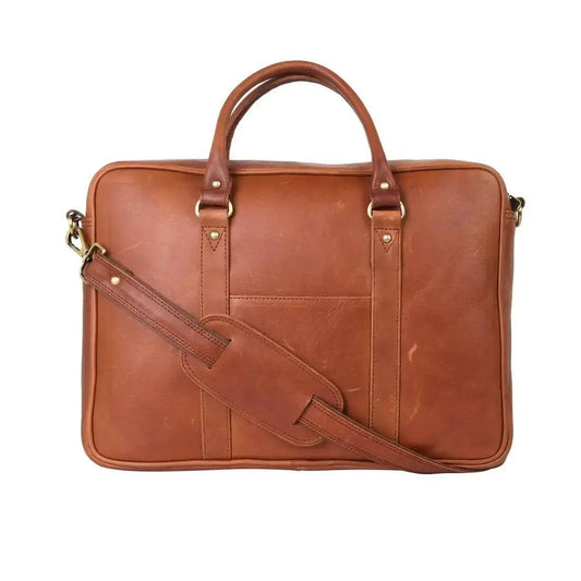 Genuine Leather 15.6 Inch Laptop Bag for Men, Sleek Design Bag