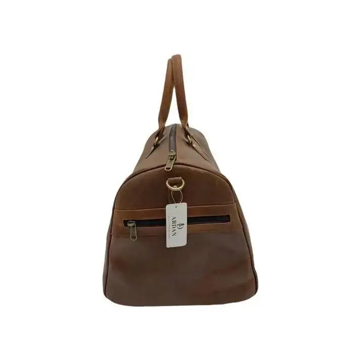  Genuine Leather Duffle Bag with Shoe Compartment 