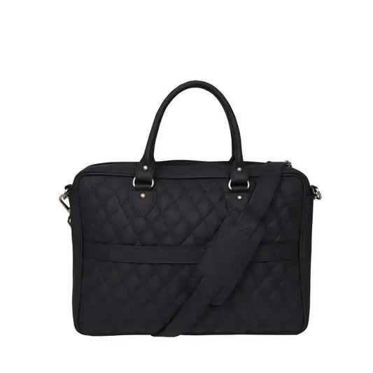  Luxury Genuine Leather Quilted 15.6Inches Laptop Bag /Office Bag /Messenger Bag For Women 